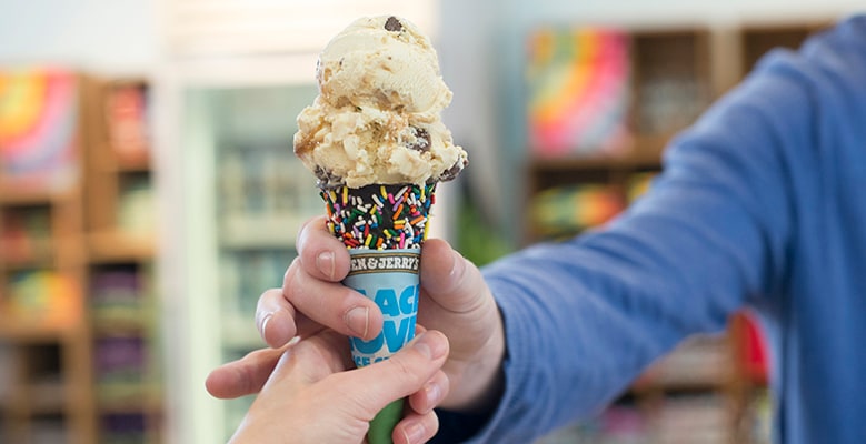 Ben & Jerry's Dipped Sugar Cone.
