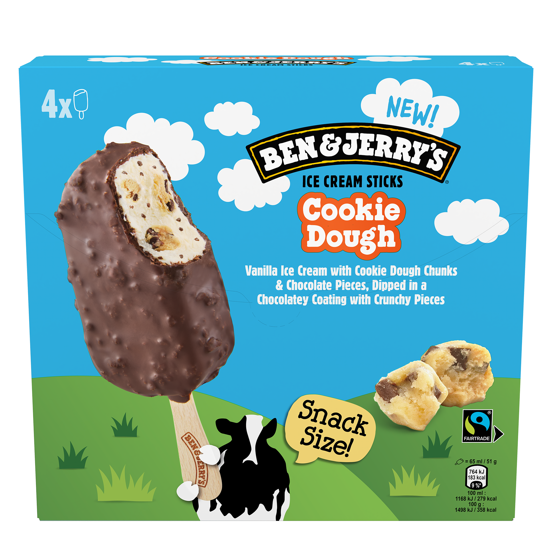 Cookie Dough Origineel ijs - Sticks Multipack
