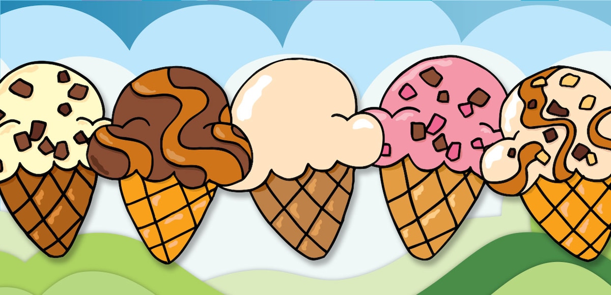 Cadeaukaart aan de binnenkant van een wafelhoorntje